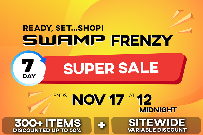 SWAMP Frenzy Sale - Save 12% Sitewide