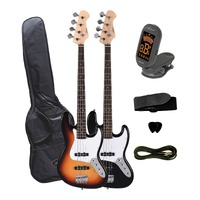 Artist AJB J-Style Electric Bass Guitar with Accessories - Black