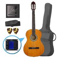 Artist CL44SPKAM Full Size Classical Guitar Pack with Slim Neck