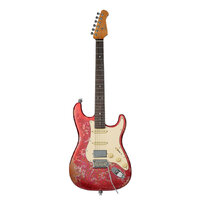 Artist AS72PP Red Paisley Relic Electric Guitar with Hand-Made Pickups