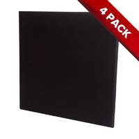 4x Fibreglass Acoustic Treatment Panel - Black - 60cm x 60cm