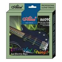 Alice Multi-Coloured Electric Bass Guitar Strings 40-95