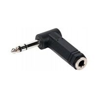 Audio Adapter 1/4" Straight to Right Angle Jack Stereo