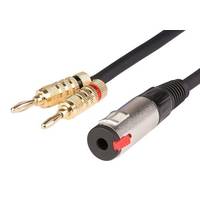 SWAMP Speaker Link Cable - 1/4"(f) to Dual Banana - 1m