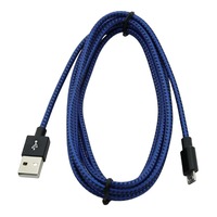 SWAMP Micro USB to USB 2.0 Male Braided Jacket - Blue