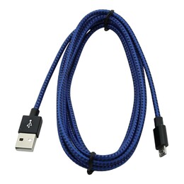 SWAMP Micro USB to USB 2.0 Male Braided Jacket - Blue - 2m