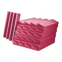 AVE ISOWedge-B Acoustic Foam Wedge Panel Burgundy - 10 Pack