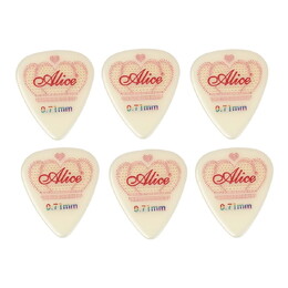 Alice AWR-AFL Anti-Slip Fluorescent Celluloid Picks - Set of 6 - 0.71mm