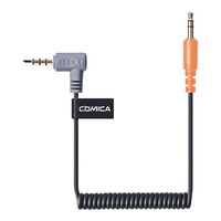 COMICA CVM-D-SPX 3.5mm TRS to TRRS Coiled Audio Cable Adapter