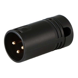 Cable Techniques CT-AX3ML-K Right-Angle Male XLR Connector Large Cap - Black