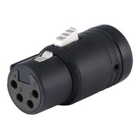 Cable Techniques BX4FL-K Low-Profile Right Angle 4-pin XLR (f) - Large Cap