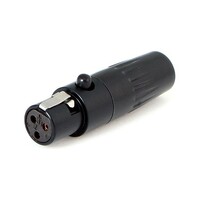 Cable Techniques TA3FL-K 3-pin Female Mini XLR 6mm Outlet - Black