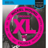 D'Addario EXL170-5 Electric 5-string Bass Guitar Strings 45-130