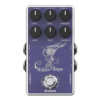 Donner White Tape Stereo Analog Delay Guitar Effects Pedal
