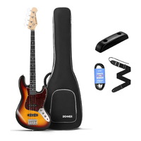 Donner DJB-510D JB-Style Electric Bass Guitar with Accessories - Sunburst