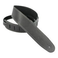 DSL SGE25-15-4 2.5" Classic Leather Strap - Black with Grey Stitch