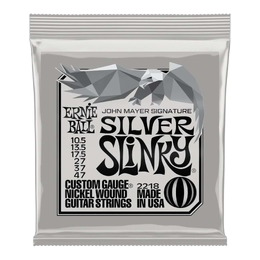 Ernie Ball 2218 John Mayer Silver Slinky Electric Guitar Strings 10.5-47