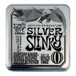 Ernie Ball 3818 John Mayer Silver Slinky Electric Guitar Strings 10.5-47  3-Pack