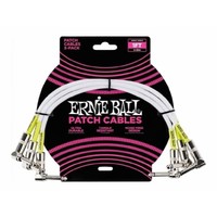 Ernie Ball 6055 1' Angle / Angle Patch Cable 3-Pack White