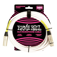 Ernie Ball 6389 20' XLR Microphone Cable - White