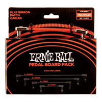 Ernie Ball 6404 Multi-Pack Flat Ribbon Patch Cables - Red
