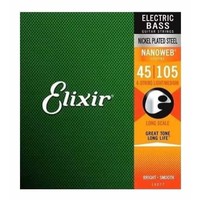 Elixir E14077 Nanoweb Electric Bass Strings - Light-Medium Long Scale 45-105