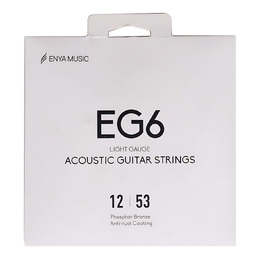 Enya EG6 Phosphor Bronze Coated Acoustic Guitar String Set Light -12-53