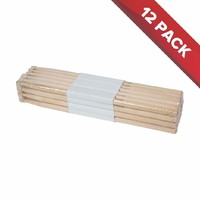 SWAMP ROCK Maple Drum Sticks with Wooden Tip - 12 Pack