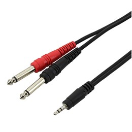 SWAMP Stereo 1/8" Mini-Jack to Dual 1/4" Cable - 2m