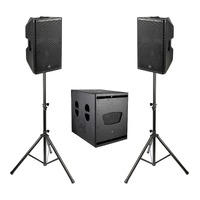 PowerWorks Small Powered PA - 12" Subwoofer + 2x 10" FOH Speakers