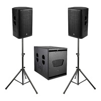 PowerWorks Small Powered PA - 15" Subwoofer + 2x 12" FOH Speakers