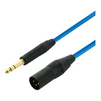 SWAMP Pro-Line Balanced XLR(m) - 1/4" TRS Line Level Cable - Neutrik AG Blue - 1m