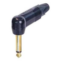 Neutrik NP2RX-B 1/4" Right Angle Jack Connector - Black and Gold