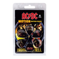 AC/DC Highway To Hell Licensed Motion Guitar Picks - 6-Pack - 0.71mm