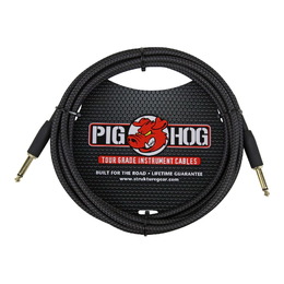 Pig Hog "Black Woven" Instrument Cable - 10ft