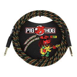 Pig Hog "Rasta Stripes" Instrument Cable - 10ft