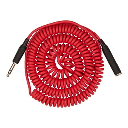 Pig Hog Hex Series Coiled Headphone Extension Cable 1/4" - 25ft - Candy Apple Red