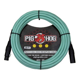 Pig Hog Hex Series Seafoam Green XLR Microphone Cable - 20ft