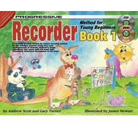 Progressive Recorder Book 1 for Young Beginners Lesson Book with CD & DVD