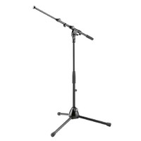 K&M 25900 Low Height Tripod Microphone Stand with Telescopic Boom - Black