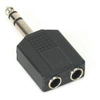 Audio Adapter - 2x1/4" female Stereo TRS to 1/4" male Stereo TRS