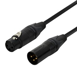 SWAMP Pro-Line Balanced XLR Mic Cable Neutrik AG Black Plugs - 10m