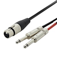 Combiner / Splitter Y Cable - XLR(f) to 2x 1/4" - 5m