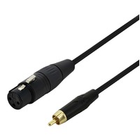 Line Level Cable - XLR(f) to RCA(m) Audio DJ Cable - 1m