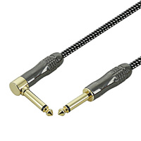 SWAMP TRG Series Braided Guitar Lead - Black and White - 3m