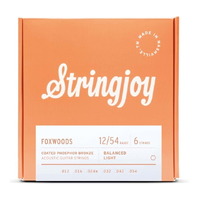 Stringjoy Foxwoods Coated Phosphor Bronze Acoustic Guitar Strings Light - 12-54