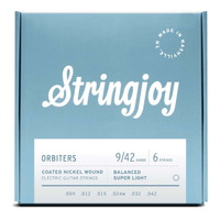 Stringjoy Orbiters Coated Nickel Wound Electric Guitar Strings - SL - 9-42