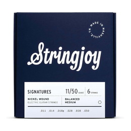 Stringjoy Signatures Nickel Electric Guitar Strings - Medium - Wound 3rd - 11-50